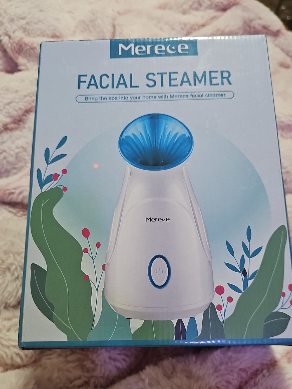Blue & White Facial Steamer for Women Skincare
